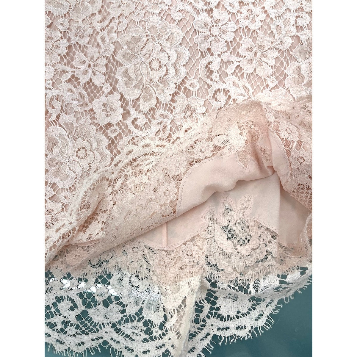 NWT DOLCE & GABBANA Floral Lace Bustier MIdi Dress Pink IT 44 / L