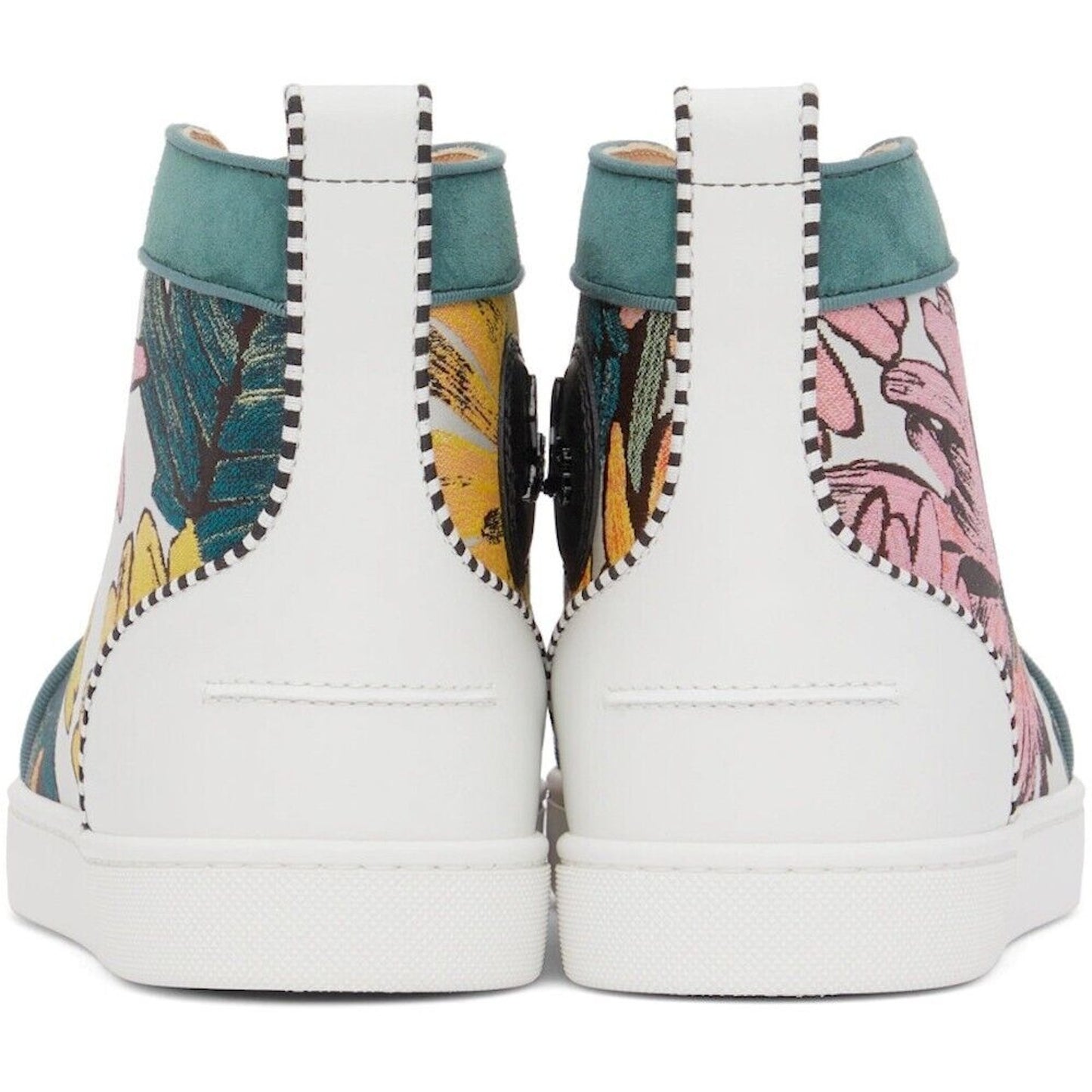 Christian Louboutin Lou Spikes Orlato Hanabi Floral Hi-Top Sneakers