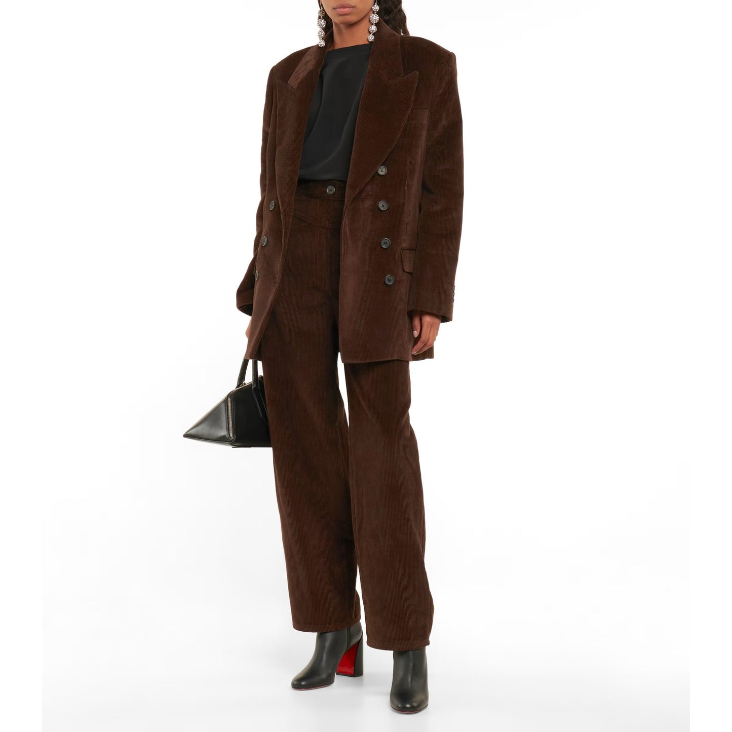 NWT Christian Louboutin Black Jane Booty 85 Calf Leather Ankle Boots 35