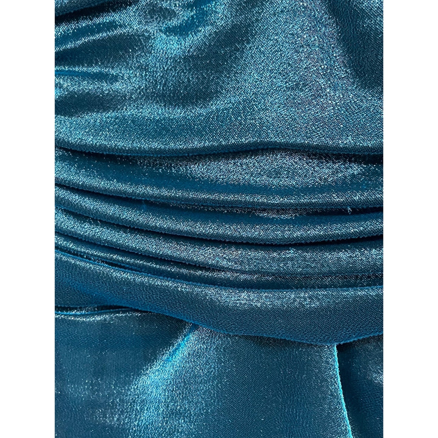 Dolce & Gabbana Green Longuette Lame Satin Ruched Bodycon Midi Dress