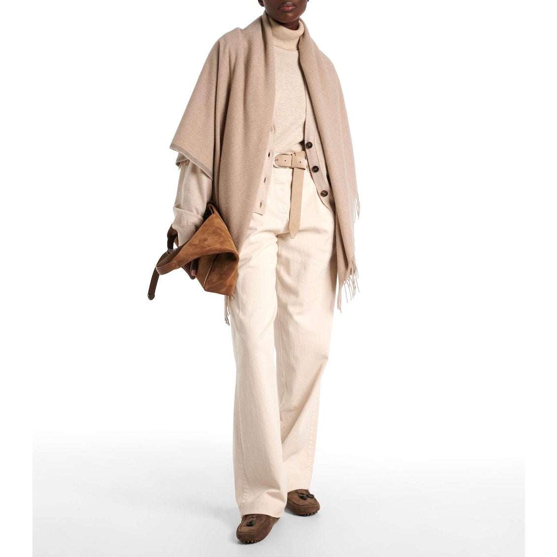 Brunello Cucinelli Monili-embellished Shearling Mule Slippers