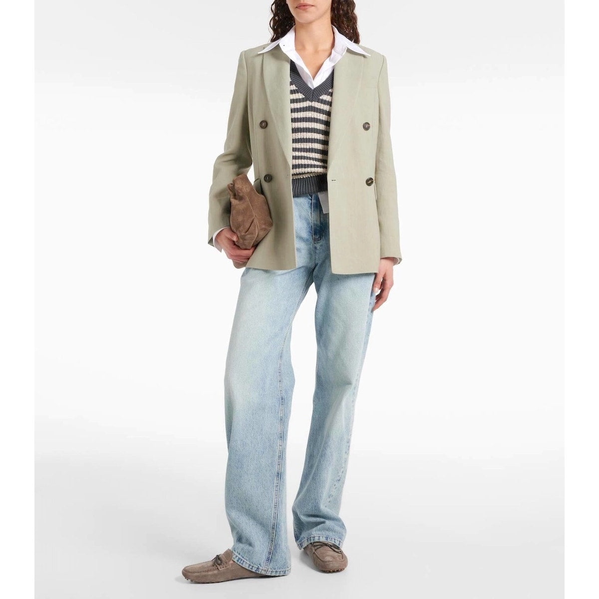 Brunello Cucinelli Monili embellished Suede Moccasins Loafers