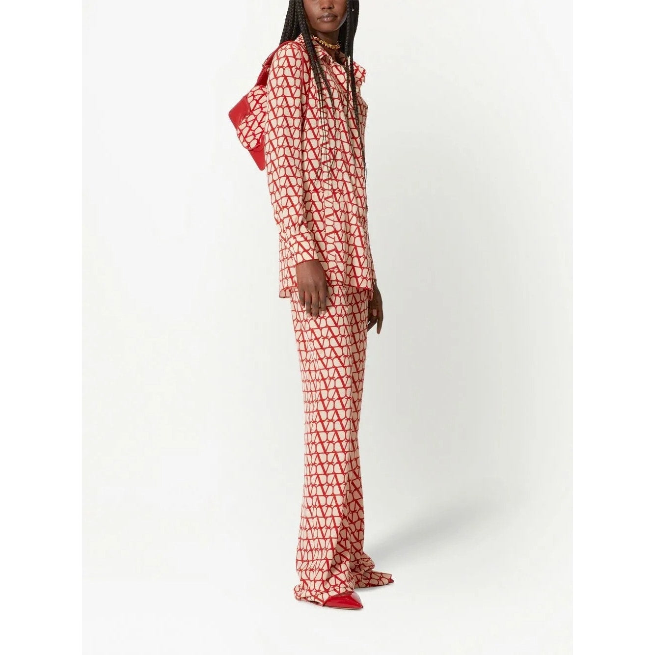 Valentino Garavani La Petit Deuxième Toile Iconographe shoulder bag Red Tan