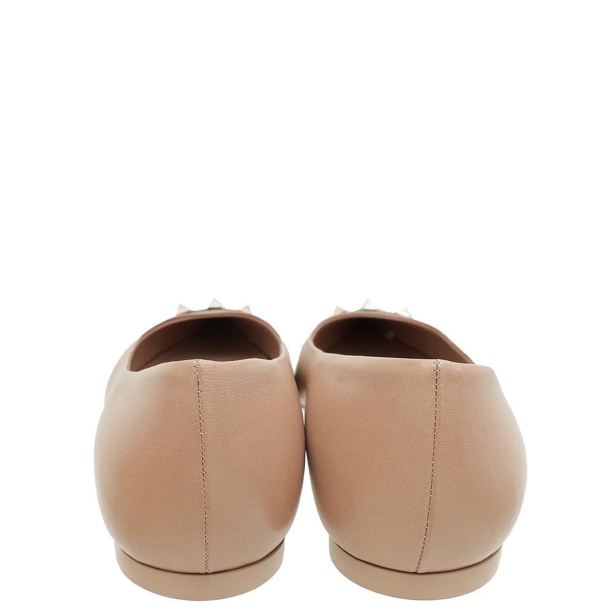 Valentino Garavani Nude Black Bicolor Rockstud Alcove Ballet Flats