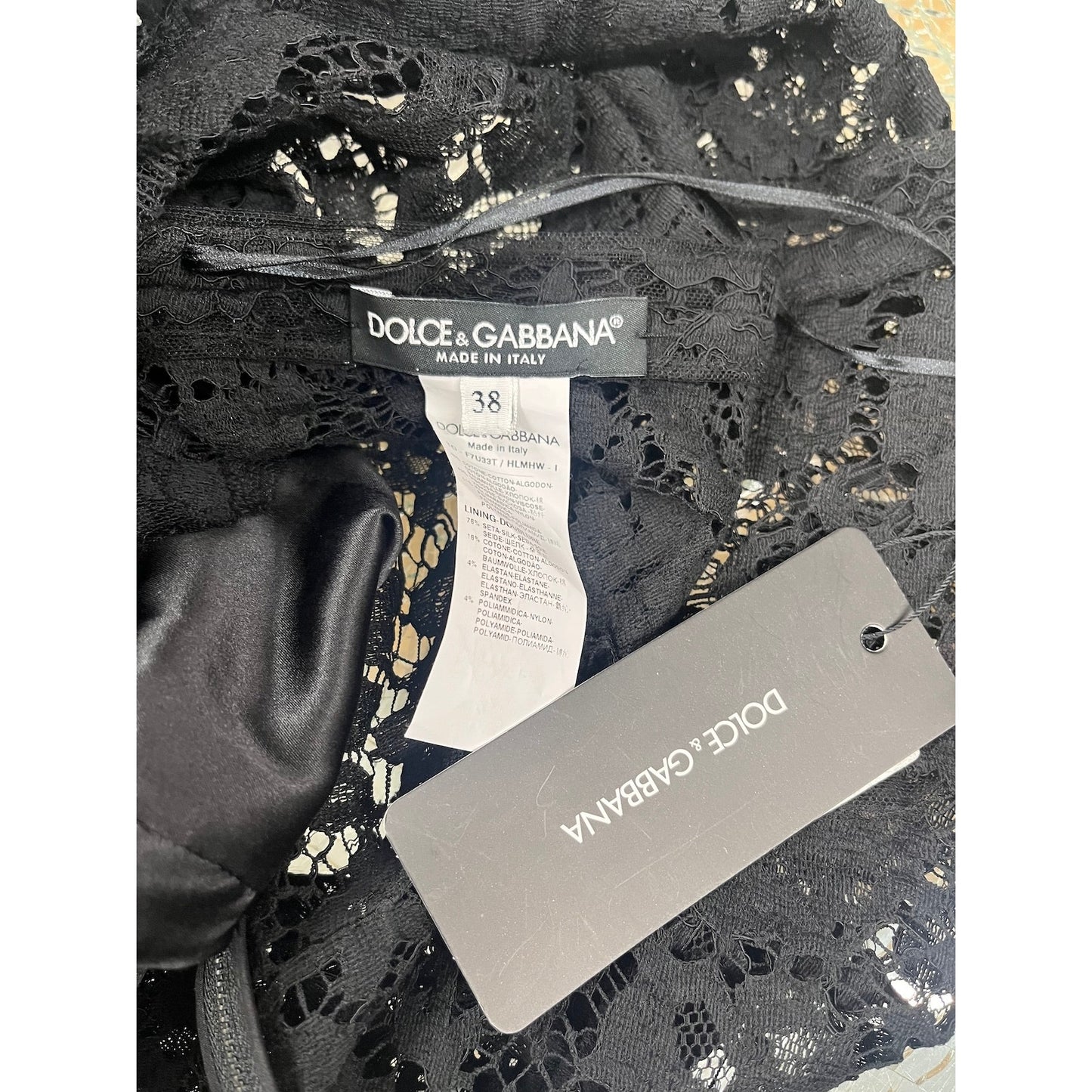 NWT Dolce & Gabbana Black Cordonetto Lace Sleeveless Tank Top Blouse IT 38 XS