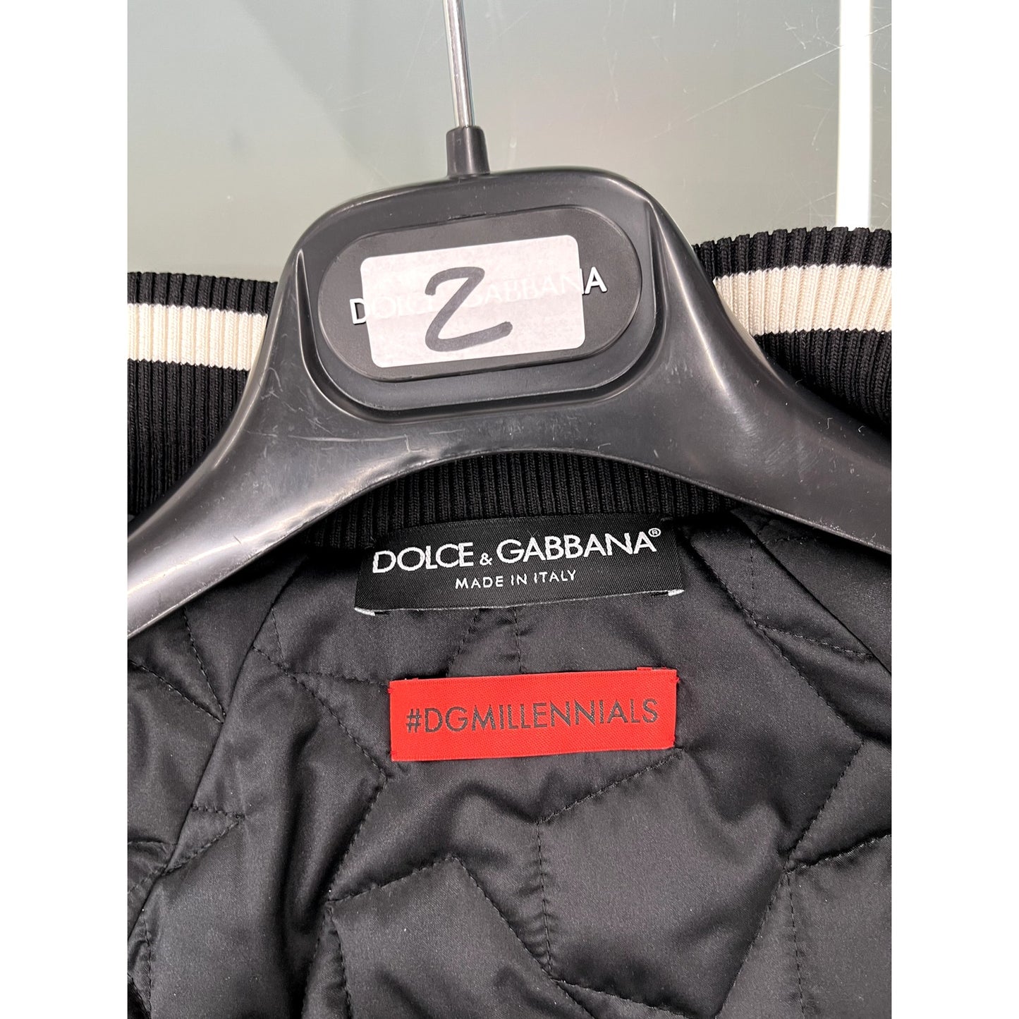 NWT Dolce & Gabbana Black White Stars Print reversible Bomber Jacket IT 42 US M