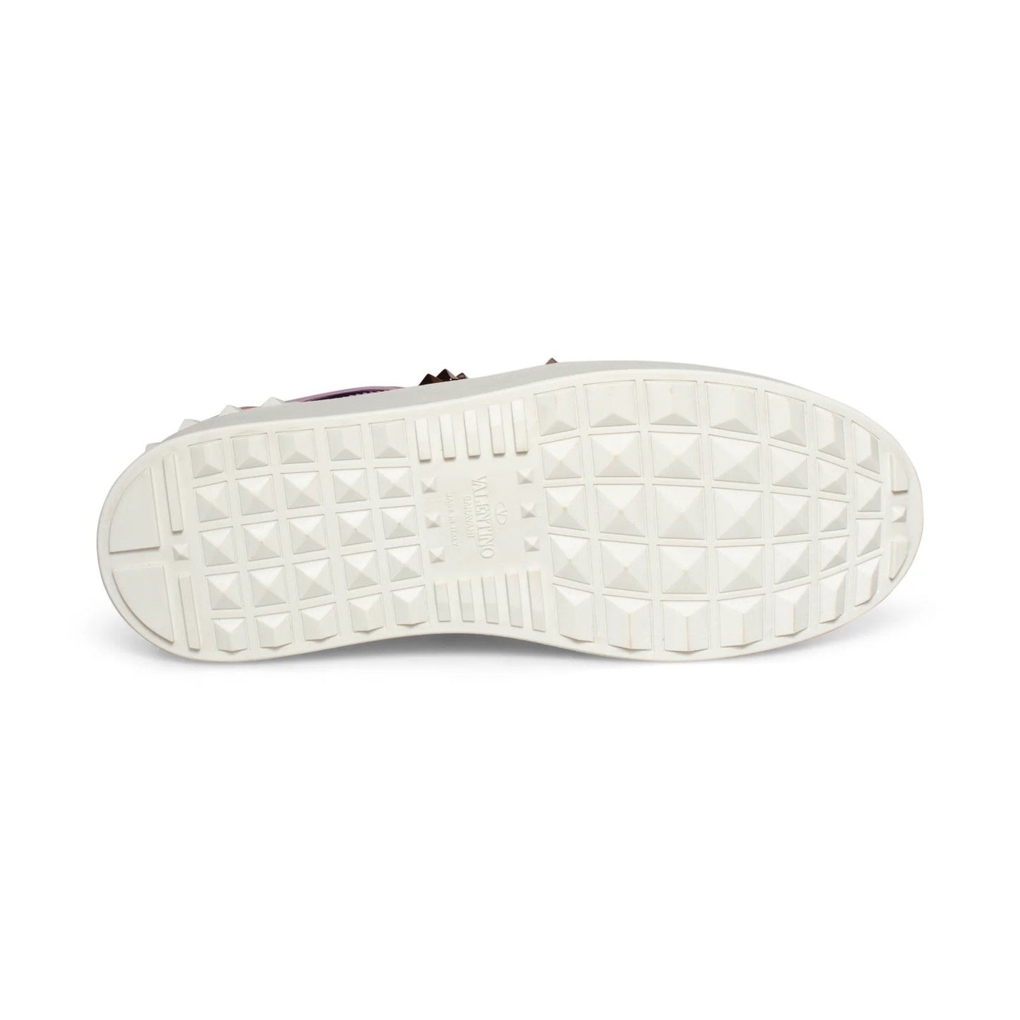 Valentino Garavani Pink Platform Rockstud Untitled Mirror-effect Sneakers