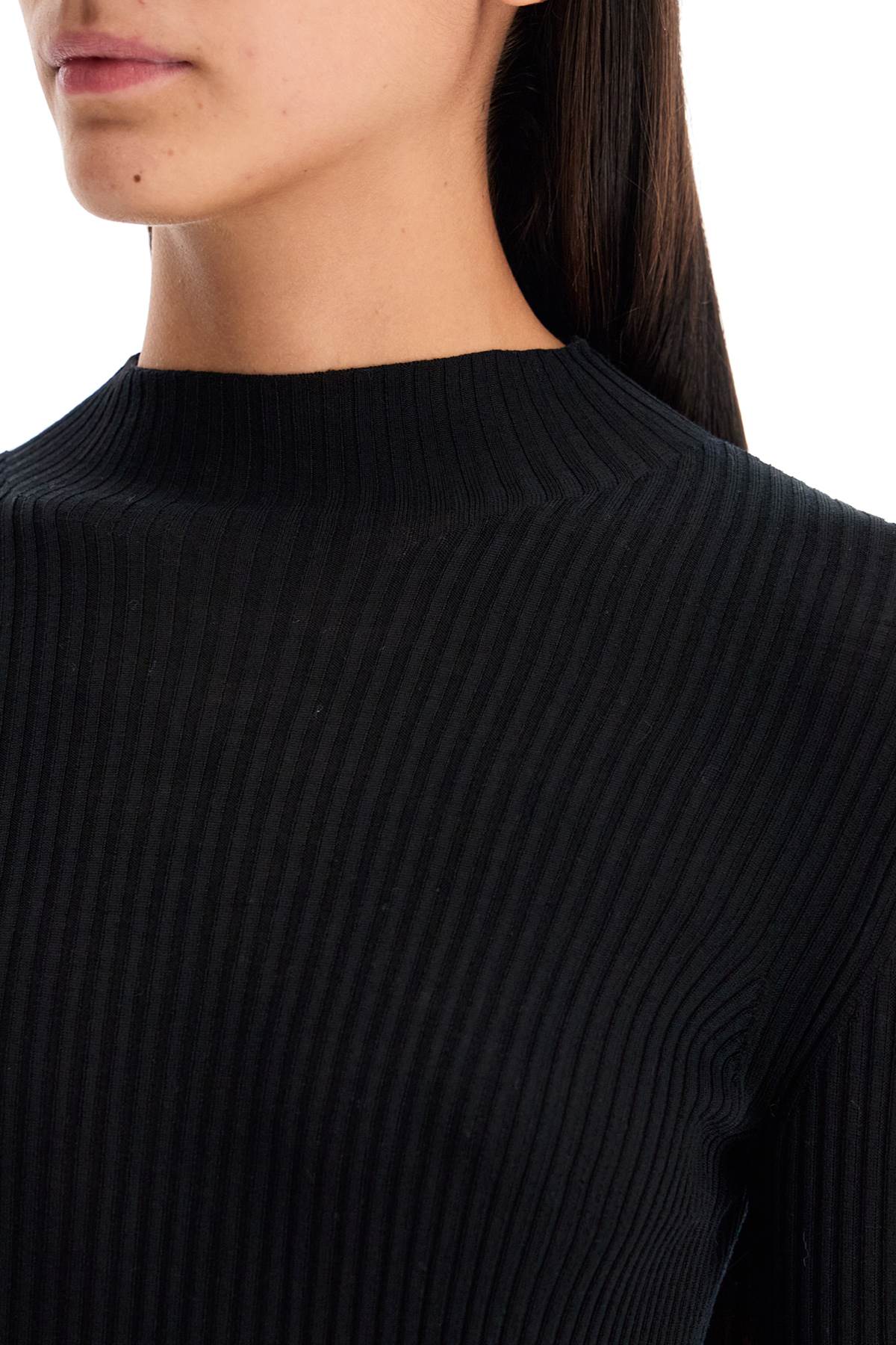 Mrz Ribbed Wool Top With A High