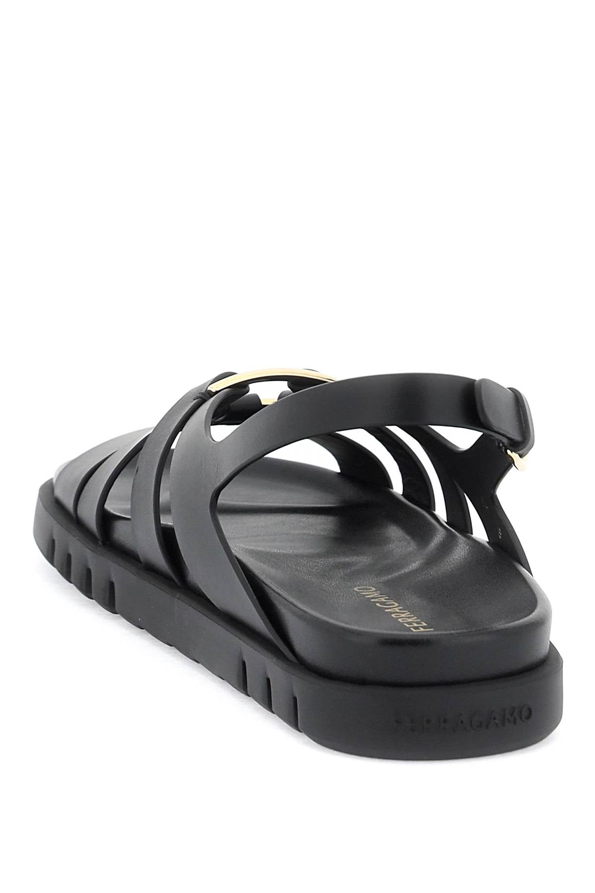 Ferragamo Cage Sandals With Gancini Ornament