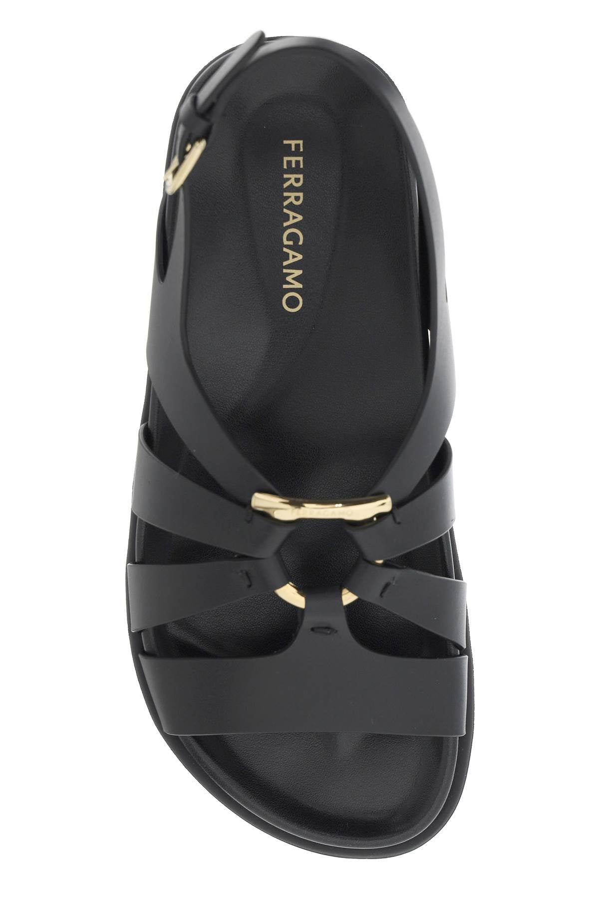 Ferragamo Cage Sandals With Gancini Ornament