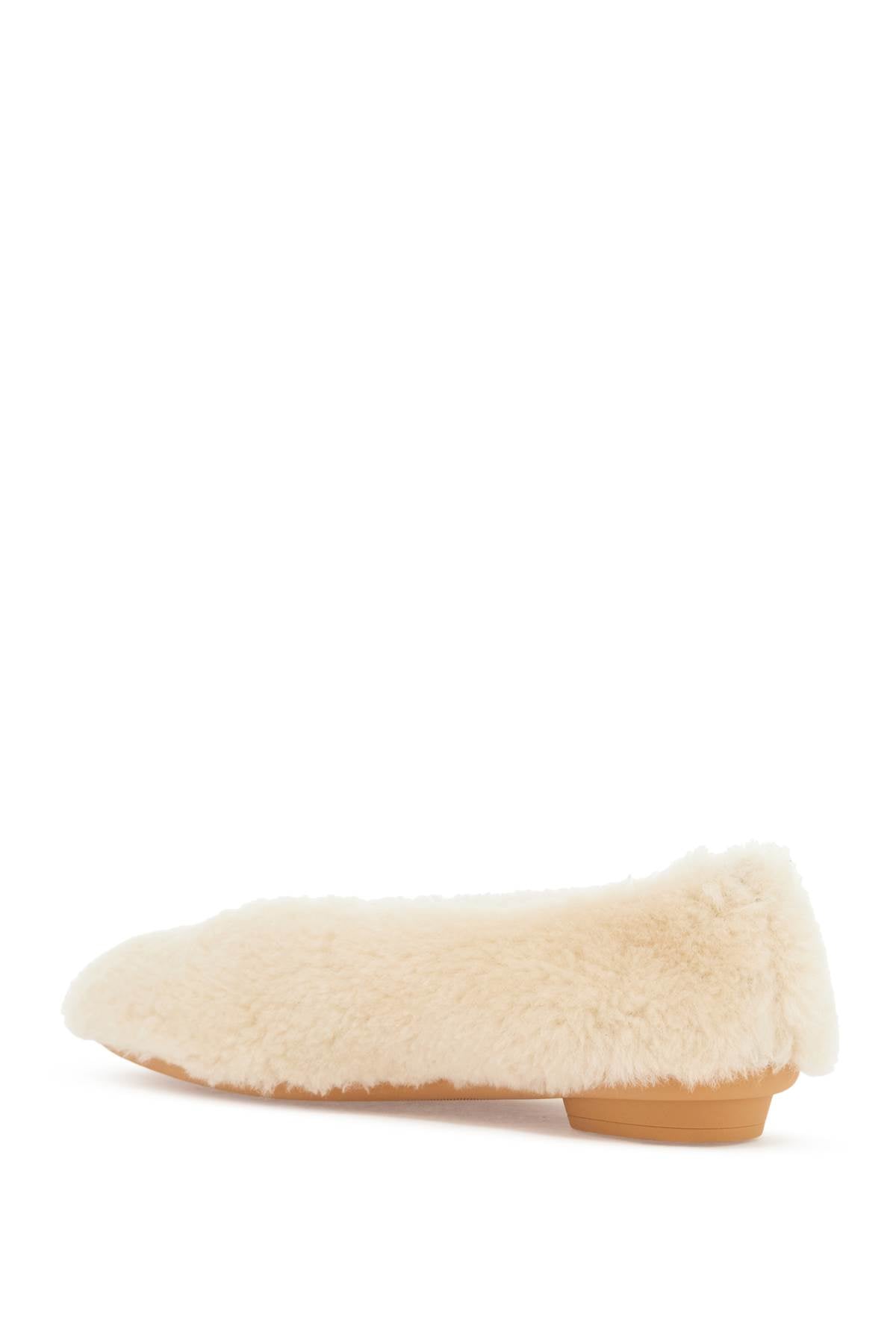 Ferragamo Shearling Ballet Flats