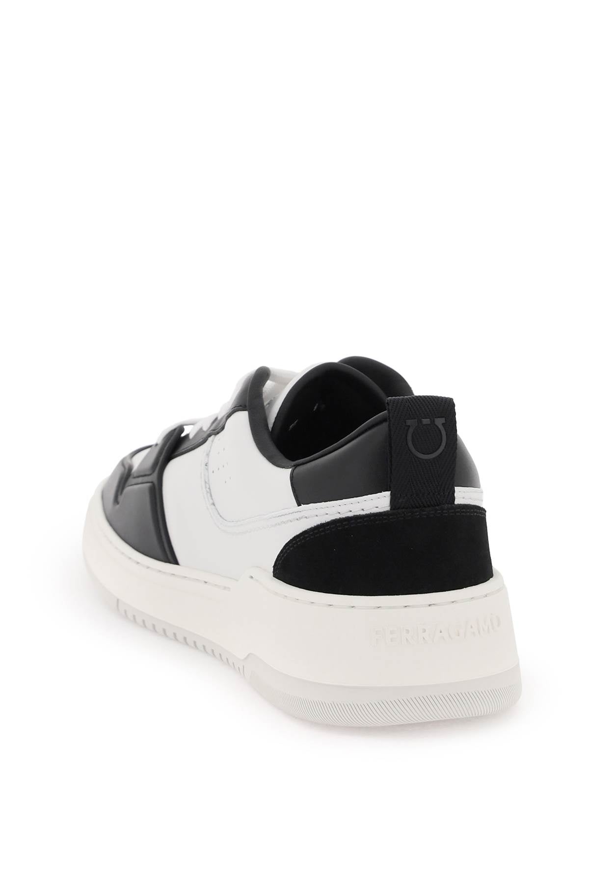 Ferragamo Two-Tone Leather Sneakers