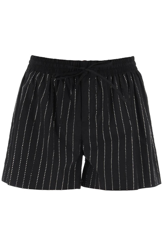 Giuseppe Di Morabito Poplin Shorts With Rhinestones