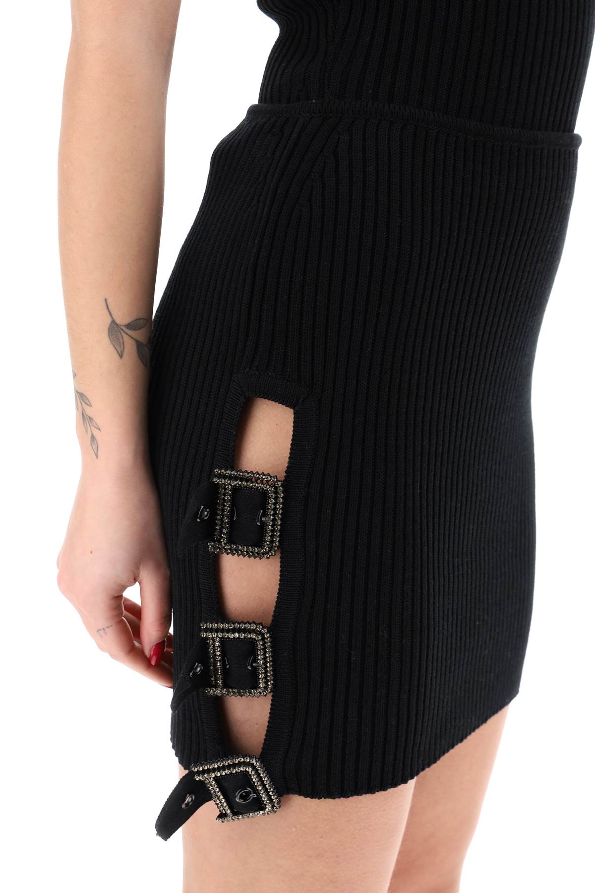 Giuseppe Di Morabito Mini Ribbed Knit Skirt In Nine Words