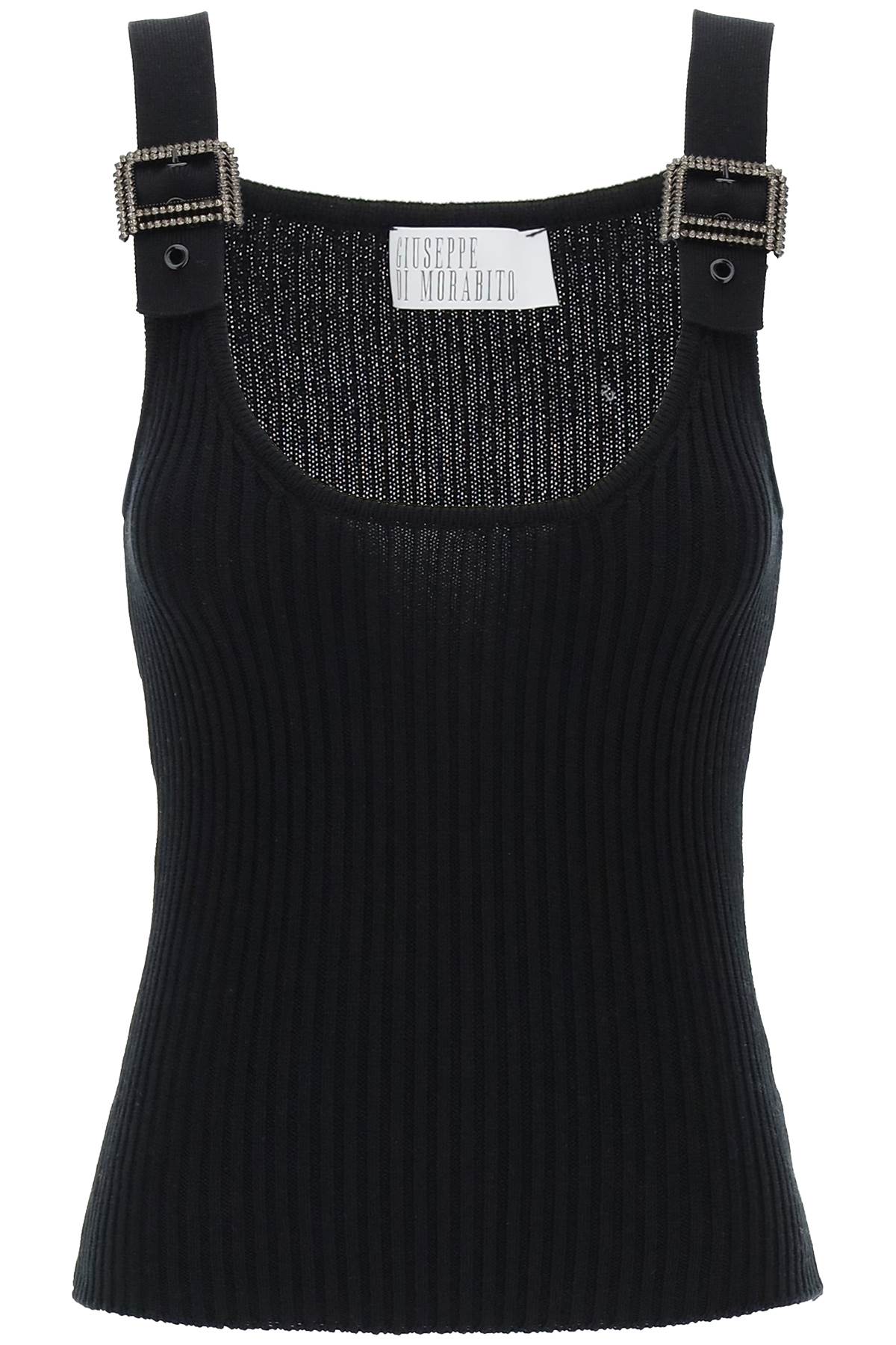 Giuseppe Di Morabito Knit Top With Rhinestone Buck