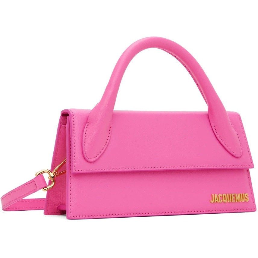 JACQUEMUS Pink Les Classiques 'Le Chiquito long' top handle bag
