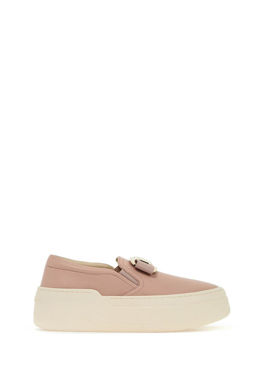 Ferragamo New Vara Plate Slip-On Sneakers