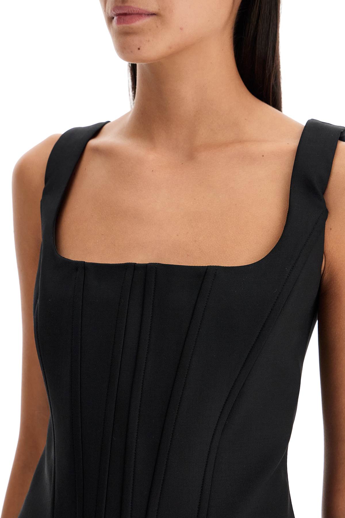 Giuseppe Di Morabito Stretch Wool Corset Top With Nine Words