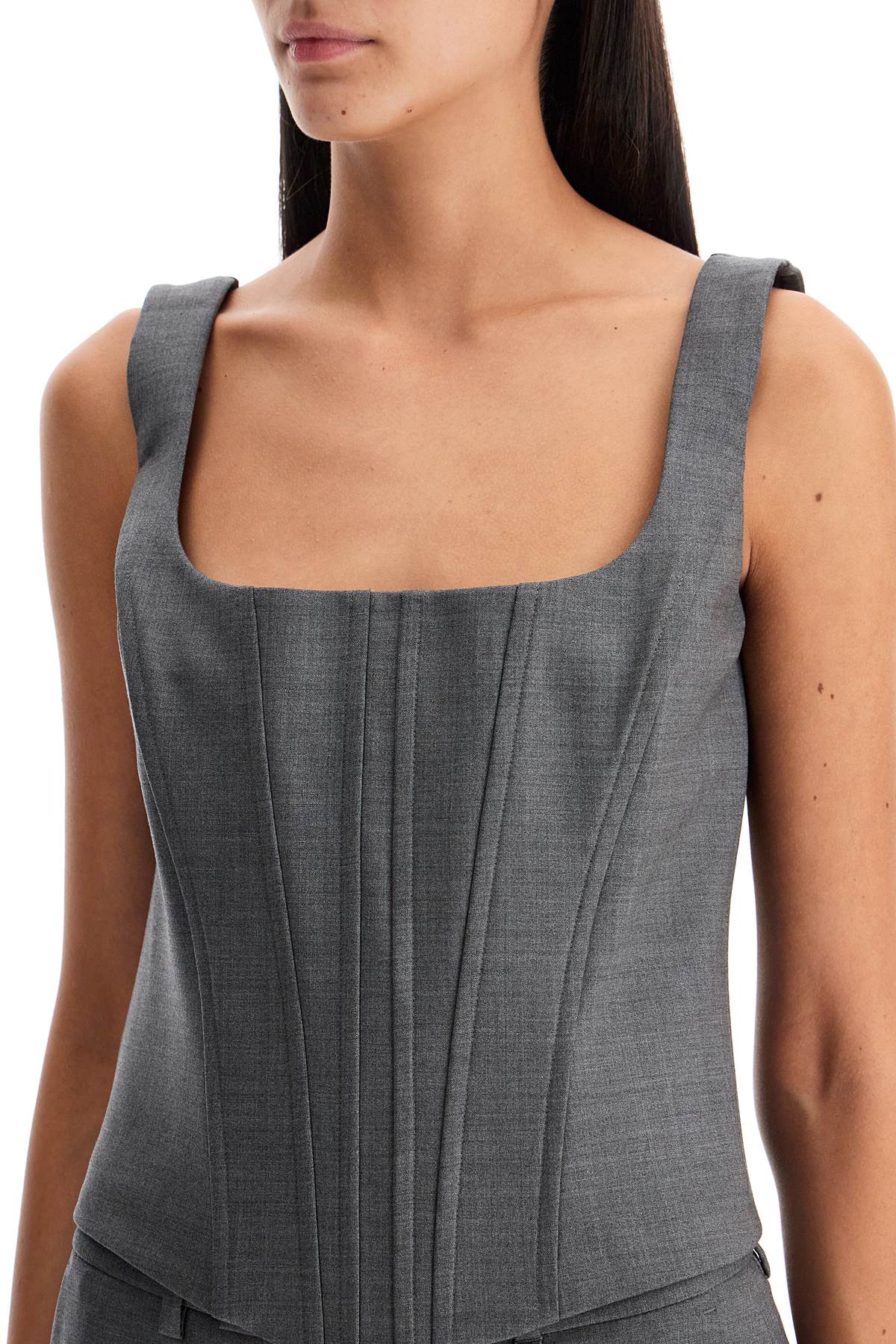 Giuseppe Di Morabito Stretch Wool Corset Top With Nine Words