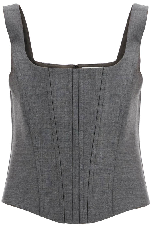 Giuseppe Di Morabito Stretch Wool Corset Top With Nine Words