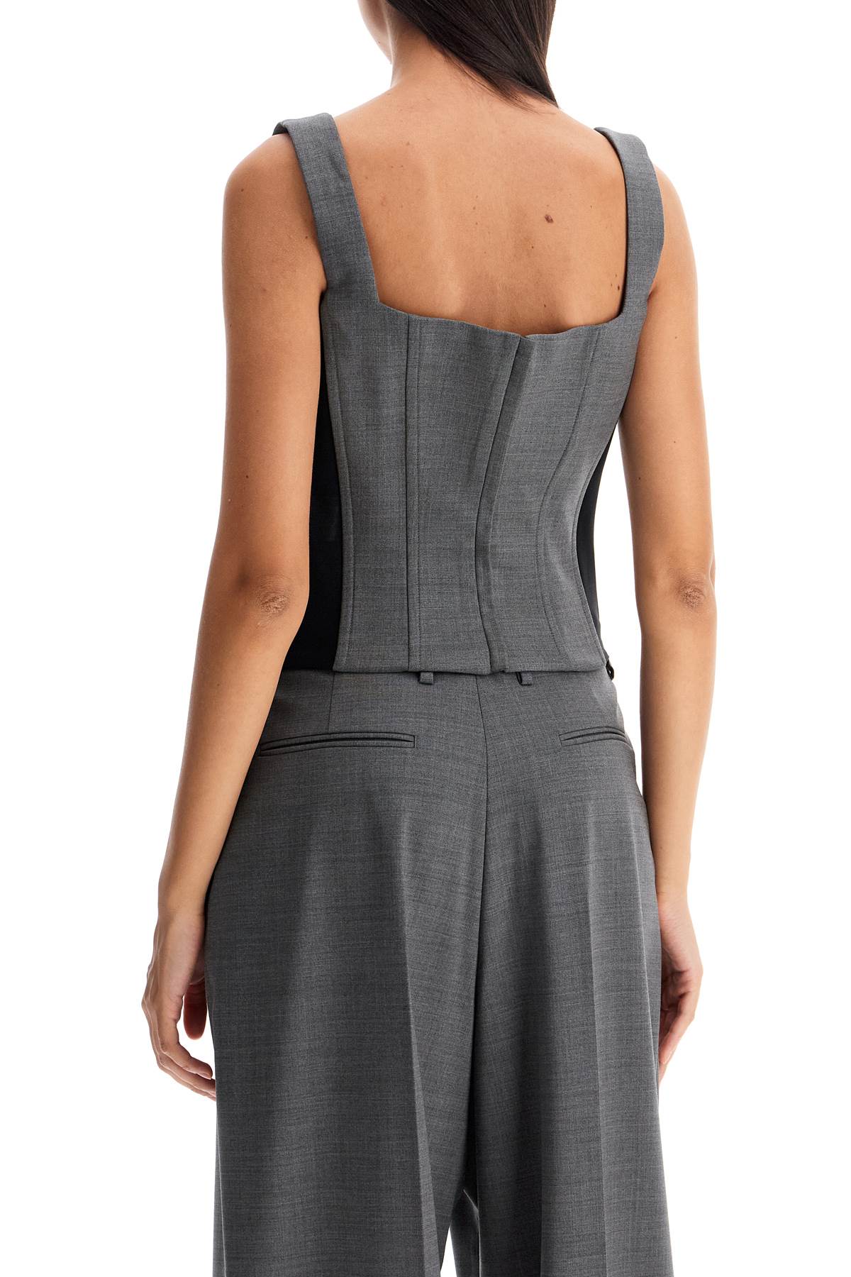 Giuseppe Di Morabito Stretch Wool Corset Top With Nine Words