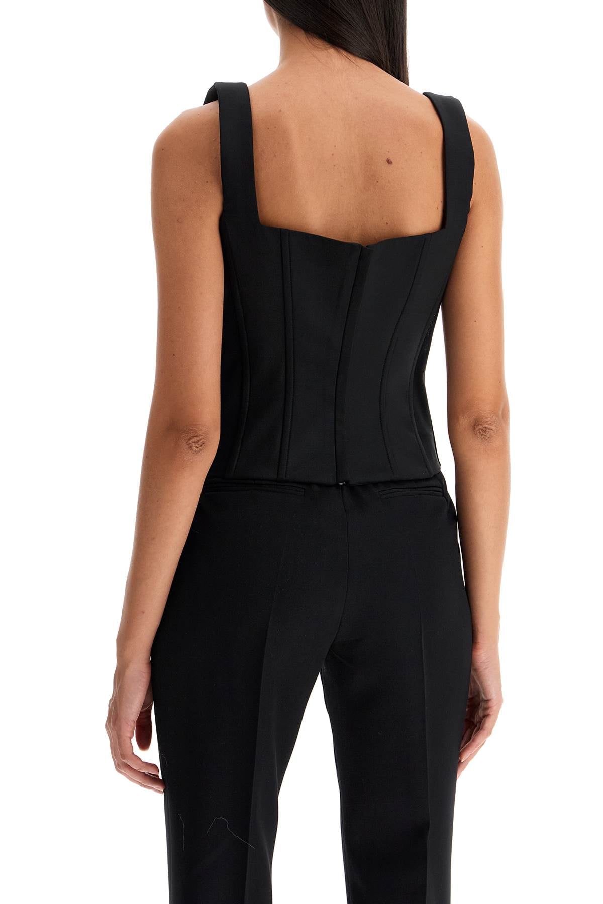 Giuseppe Di Morabito Stretch Wool Corset Top With Nine Words