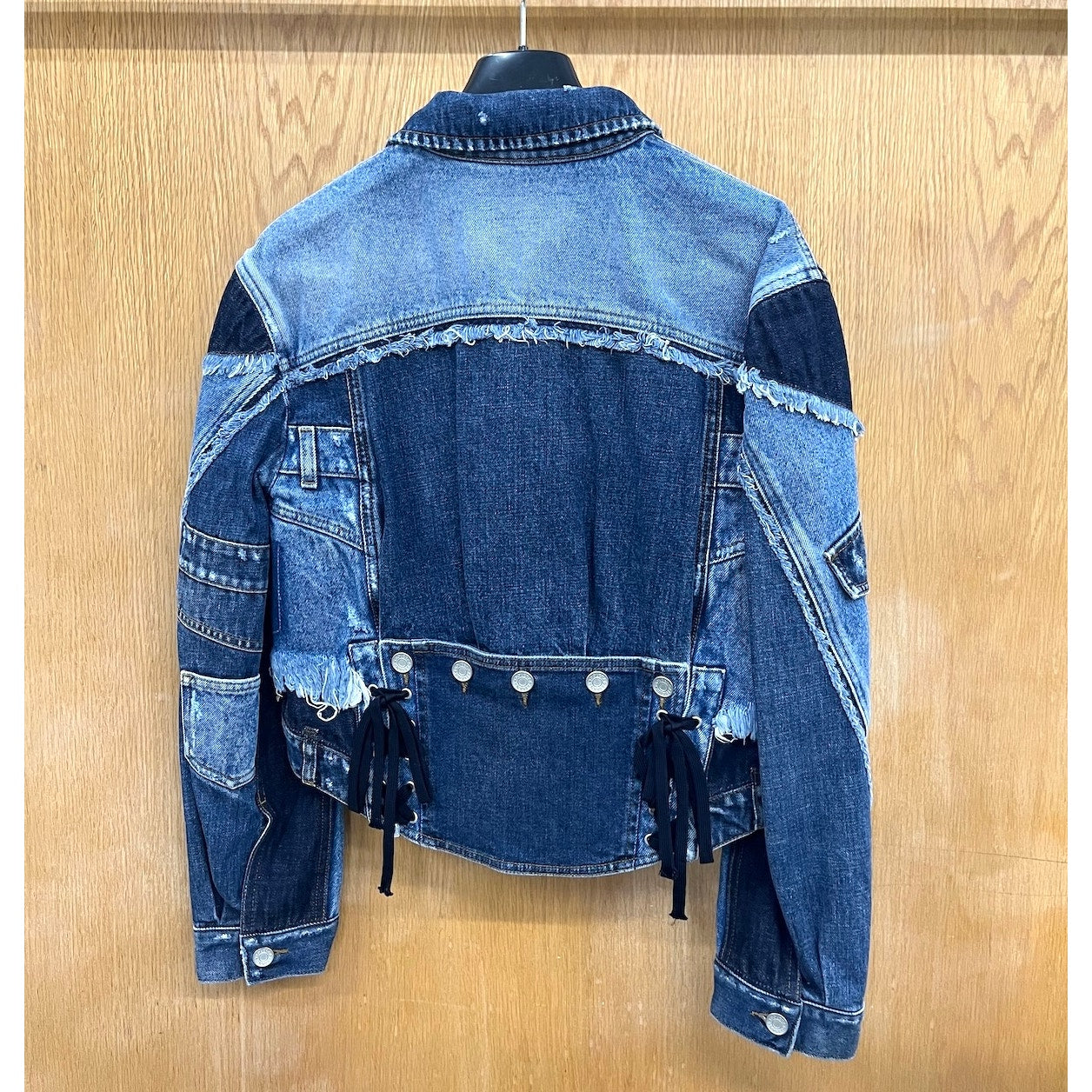 NWT Dolce & Gabbana Cropped Blue Denim Patchwork Jean Jacket IT 40 S