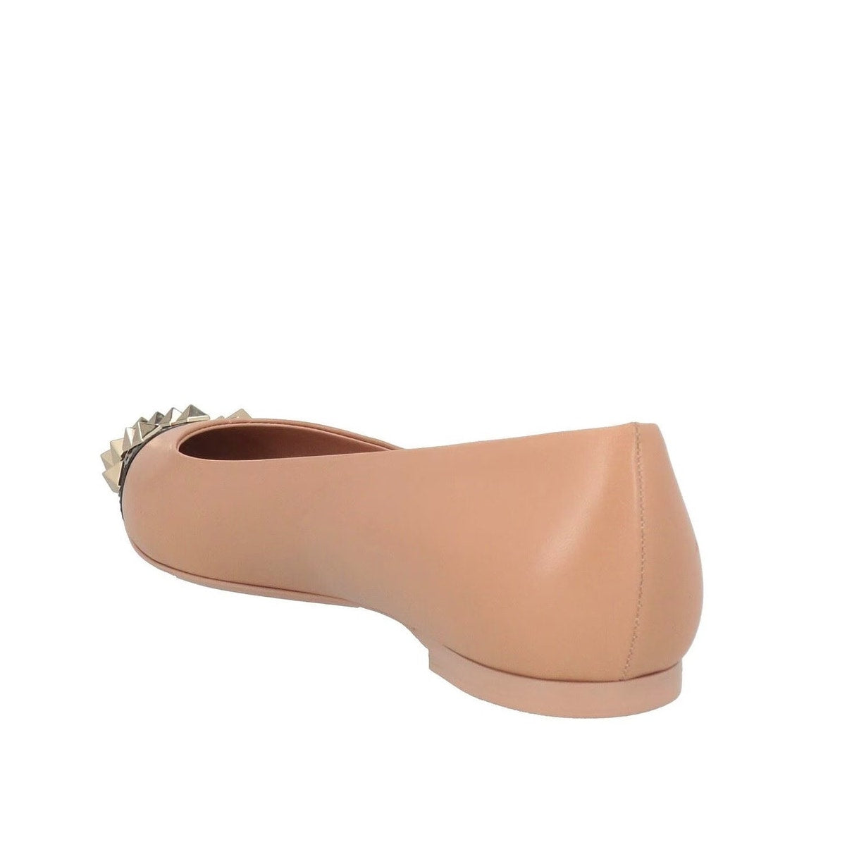 Valentino Garavani Nude Black Bicolor Rockstud Alcove Ballet Flats