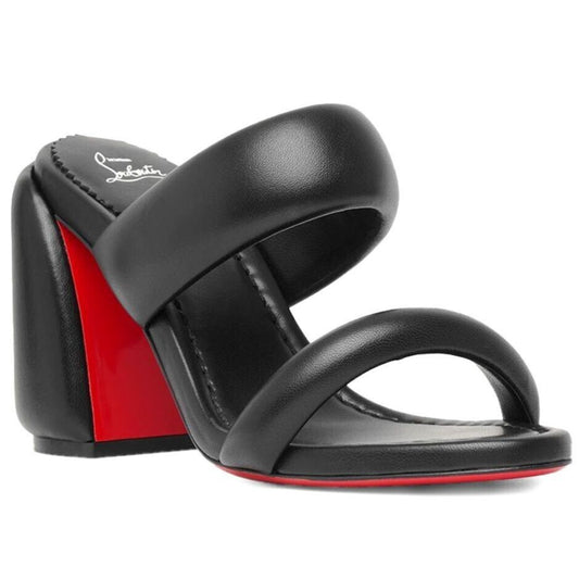 Christian Louboutin Inflama Sab 85 Black Nappa Leather Mules