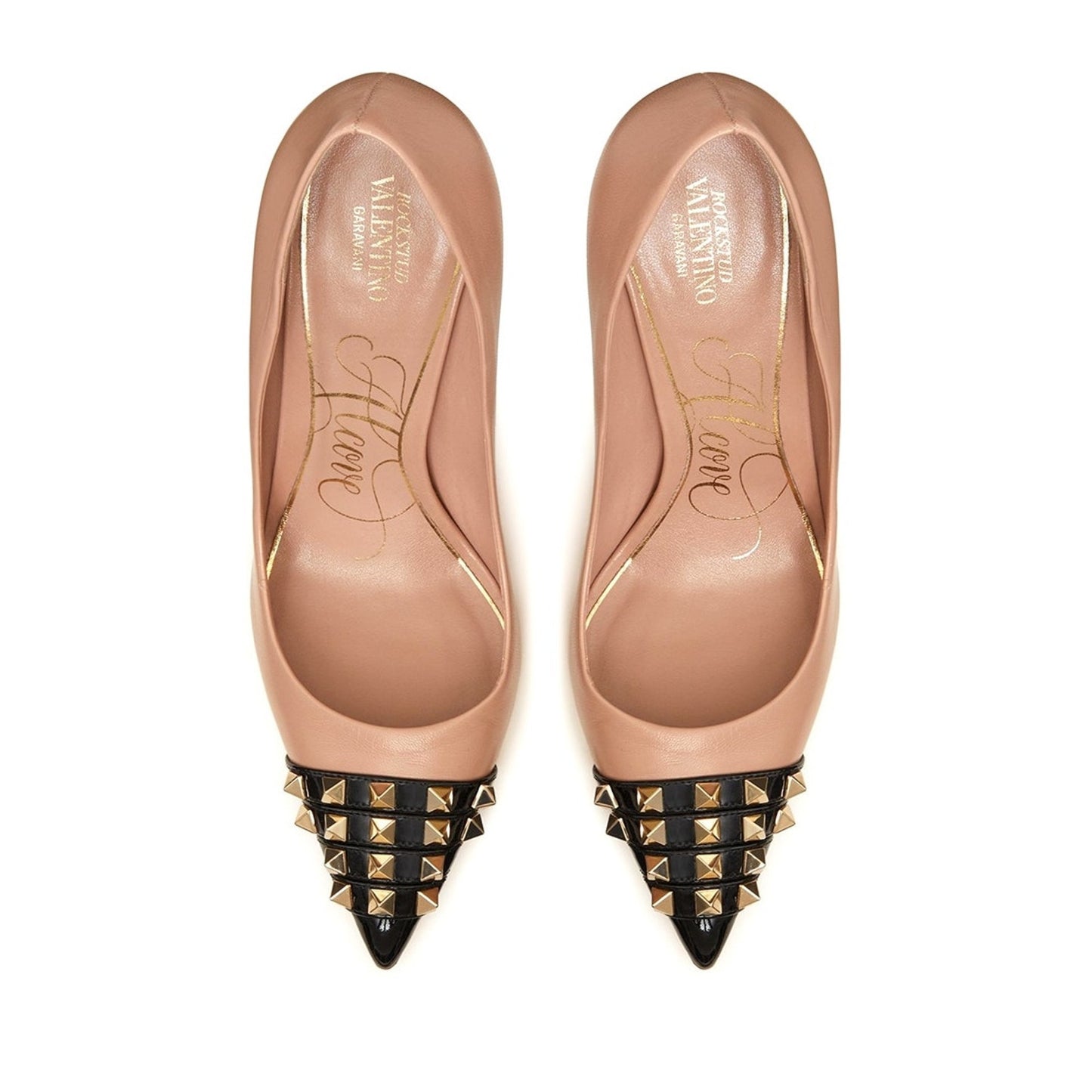 NIB Valentino Garavani Rockstud Alcove 110 Leather Pointed-toe Pumps 35