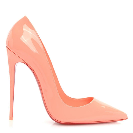 Christian Louboutin So Kate 120 patent leather pointed toe pumps Orange