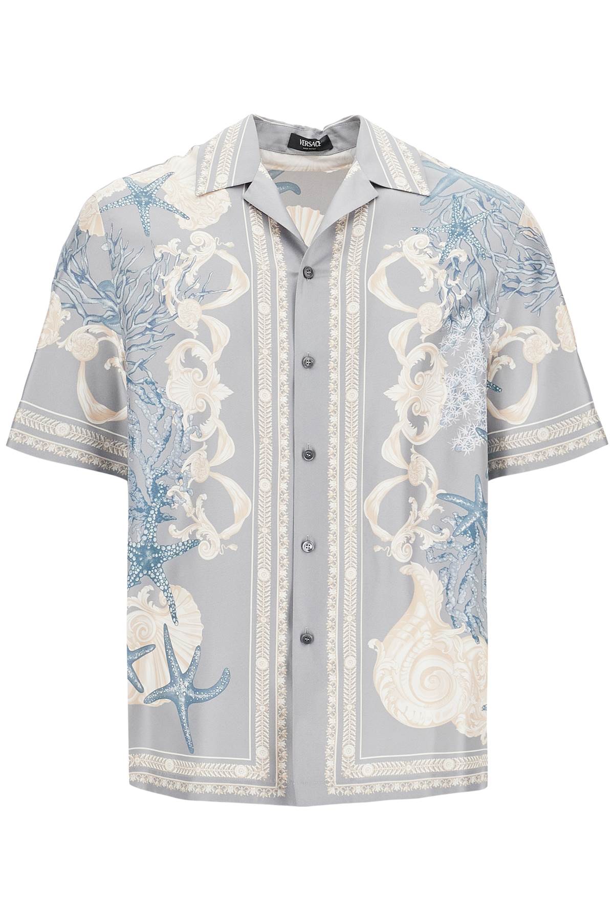 Versace Baroque Printed Silk Bowling Shirt Set For The