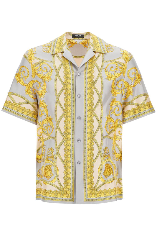 Versace Printed Silk Bowling Shirt From The Gods Collection