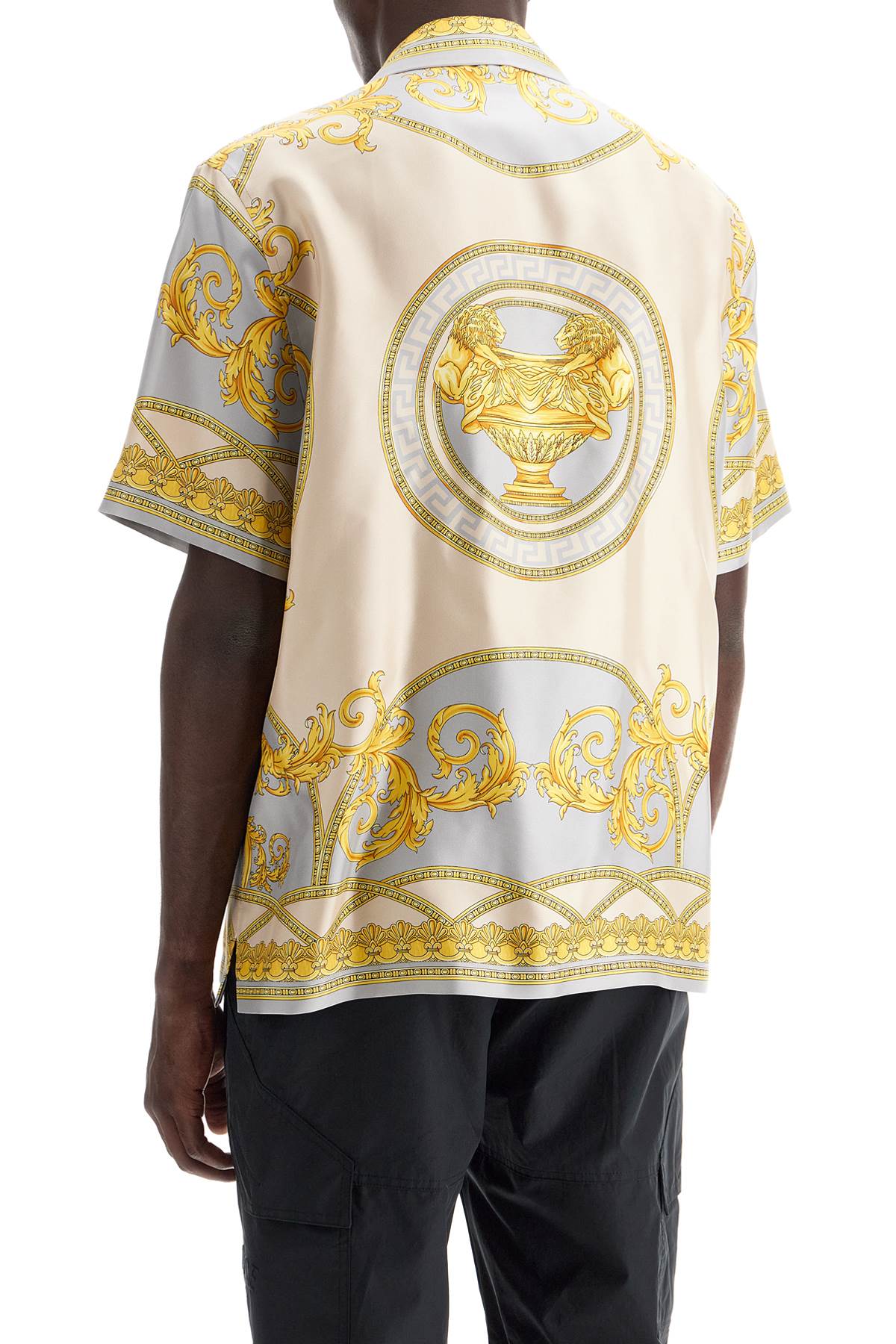 Versace Printed Silk Bowling Shirt From The Gods Collection