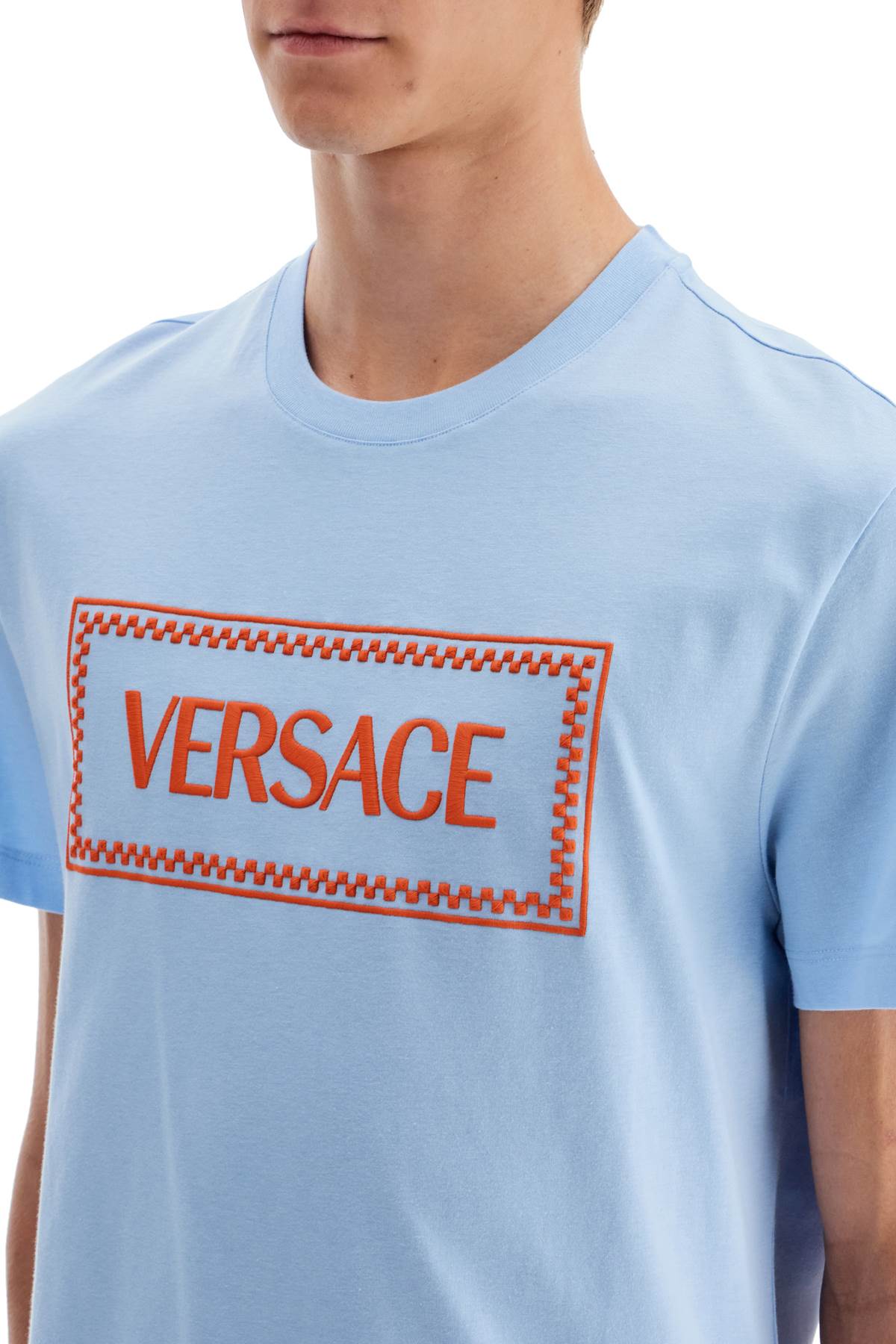 Versace Embroidered Logo T-Shirt