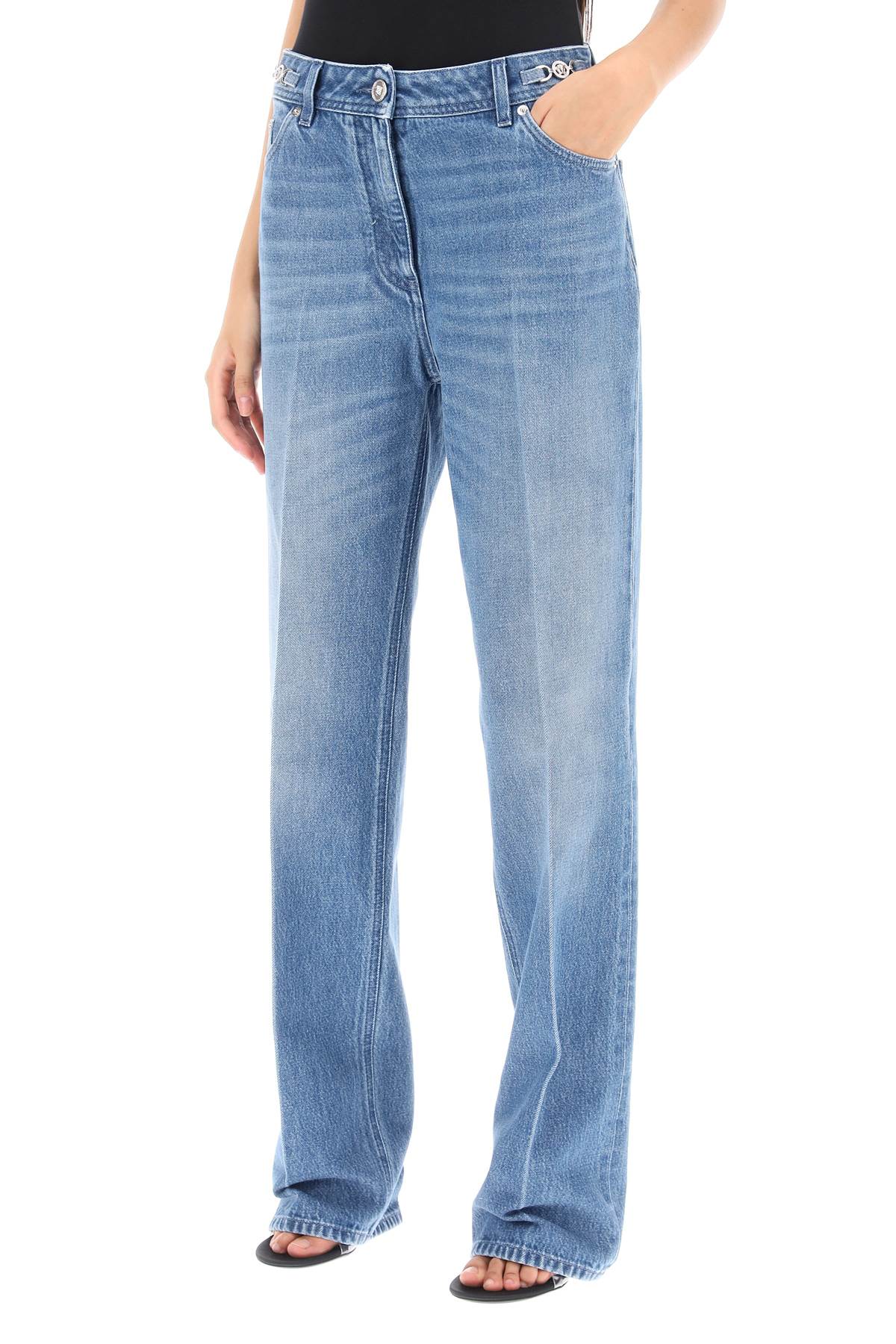 Versace Boyfriend Jeans With Tailored Crease