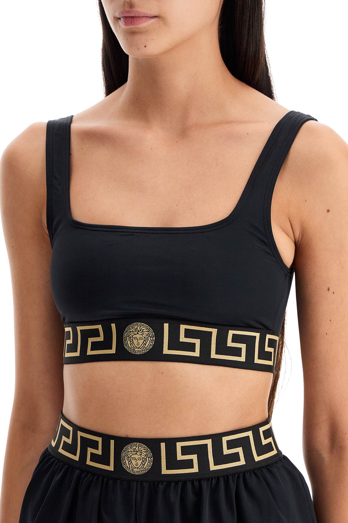 Versace Top Bikini With Greek Border Trim