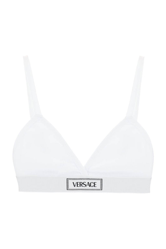 Versace 90S Logo Ribbed Bralette