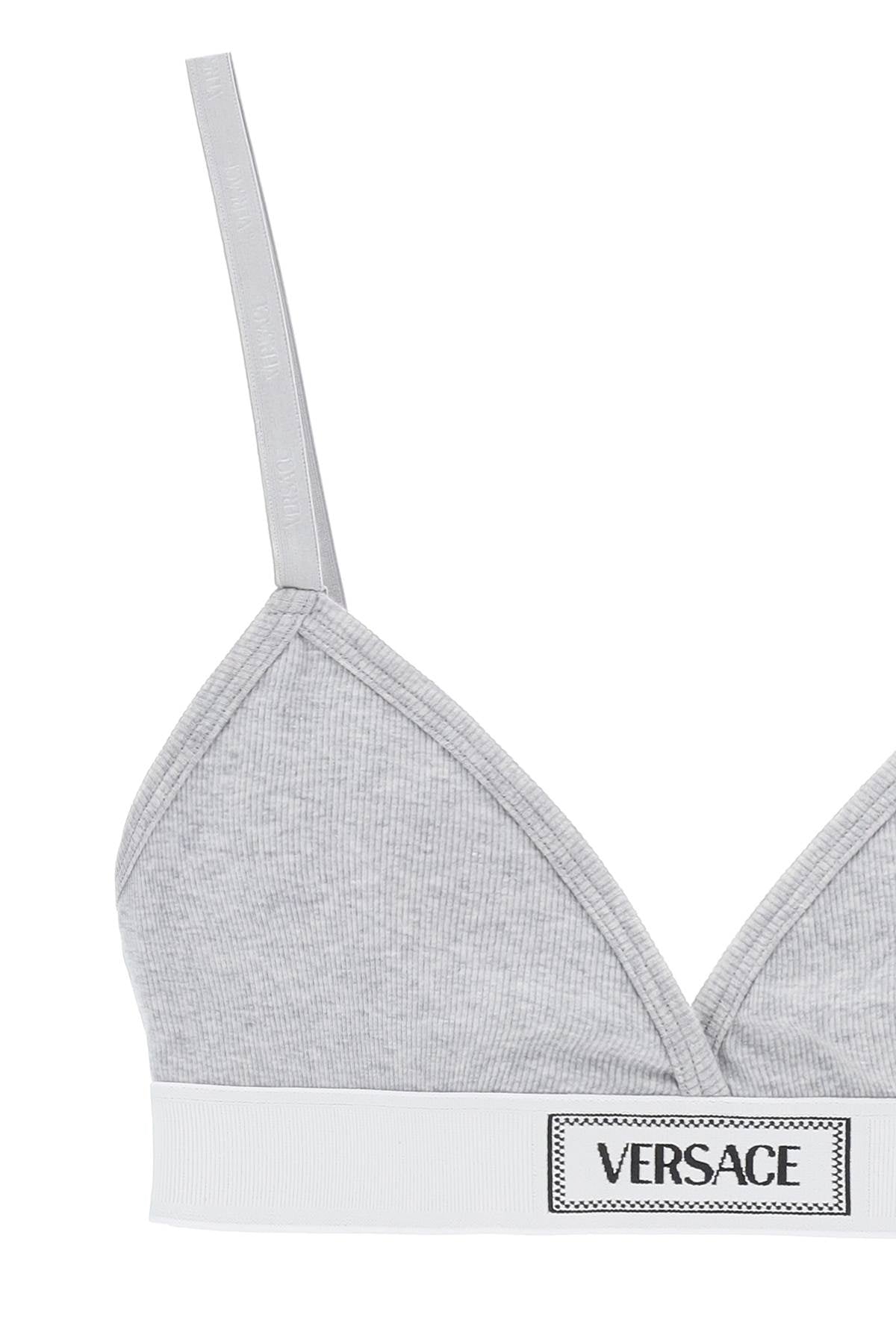 Versace 90S Logo Ribbed Bralette