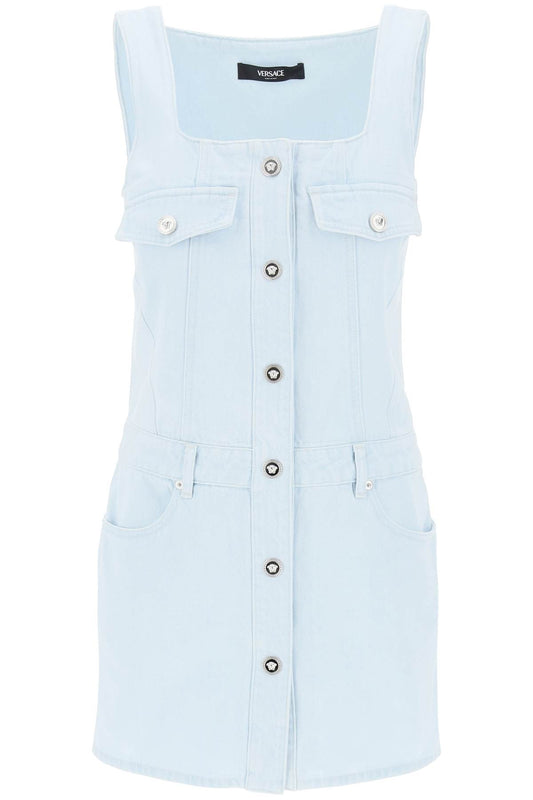 Versace Medusa Mini Denim Dress