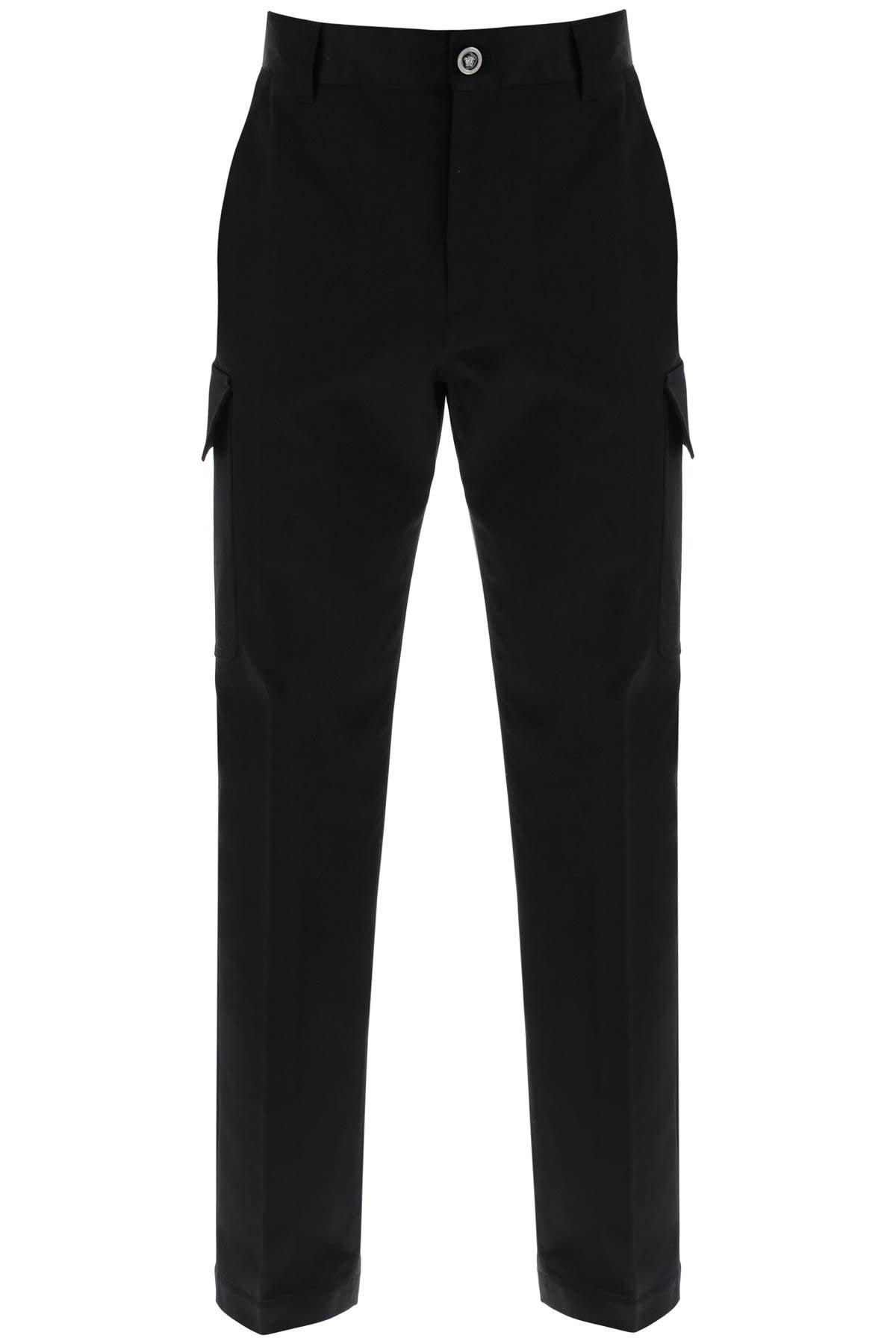 Versace Cotton Gabardine Cargo Pants In