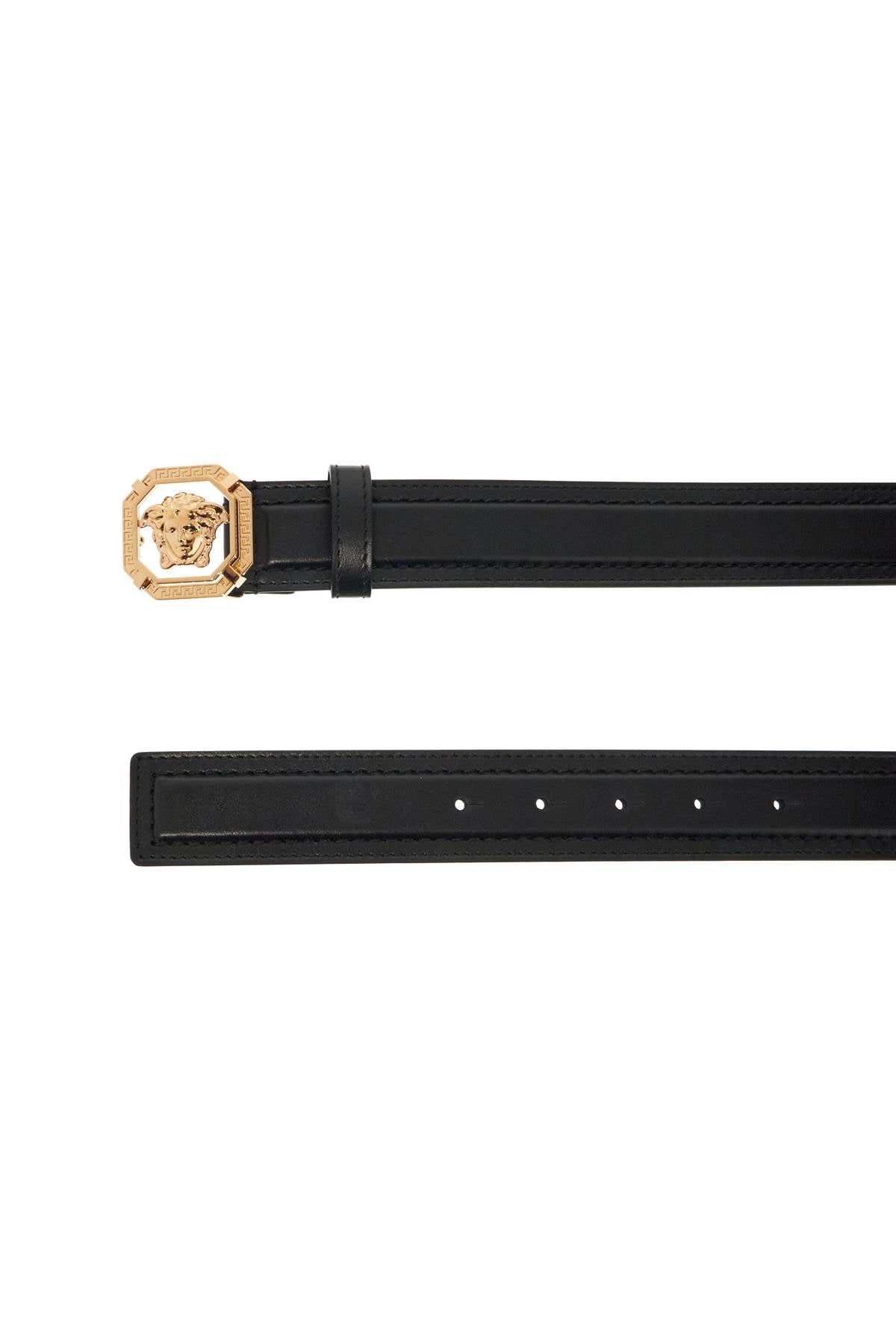 Versace Leather Medusa Belt With