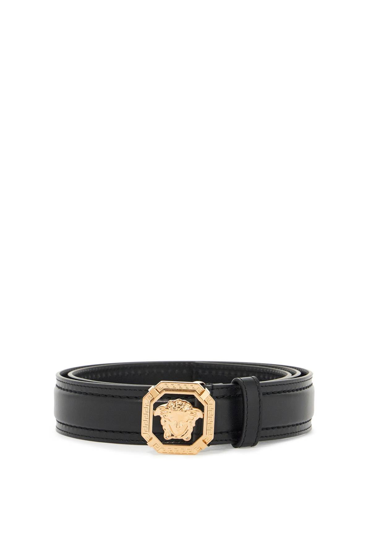 Versace Leather Medusa Belt With