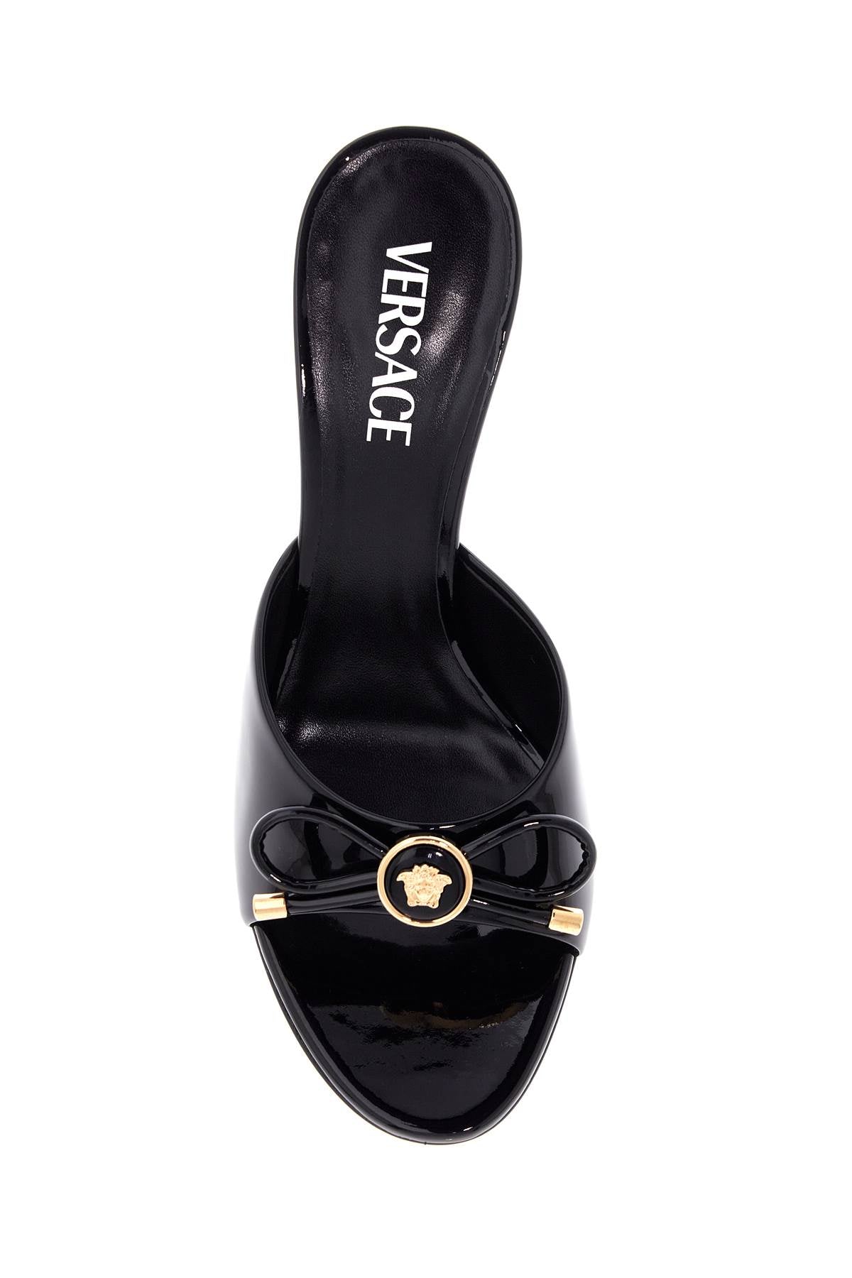 Versace Opera Bow Patent Leather Mules