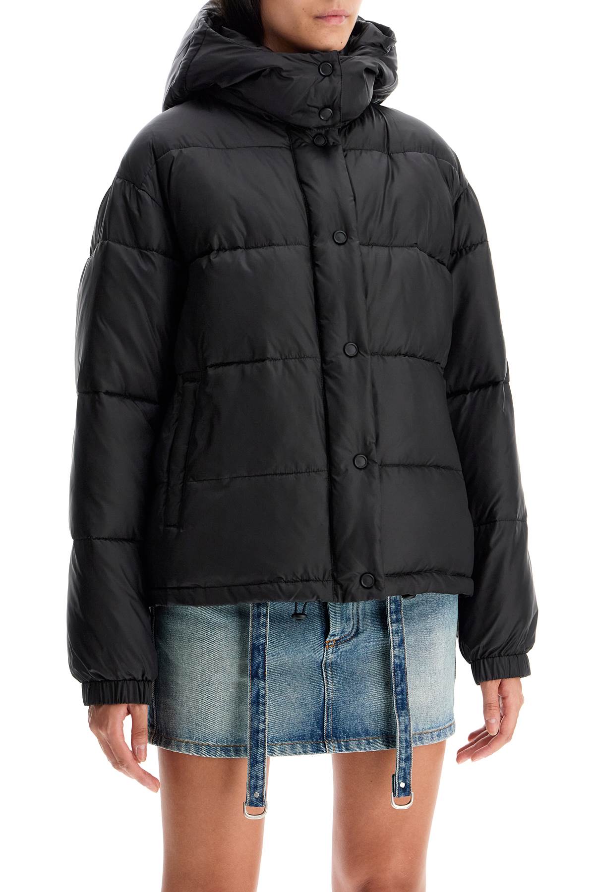 Pinko Down Jacket With Logo Patch