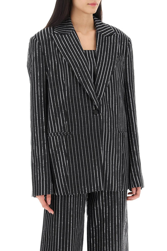 Rotate Blazer With Sequined Stripes