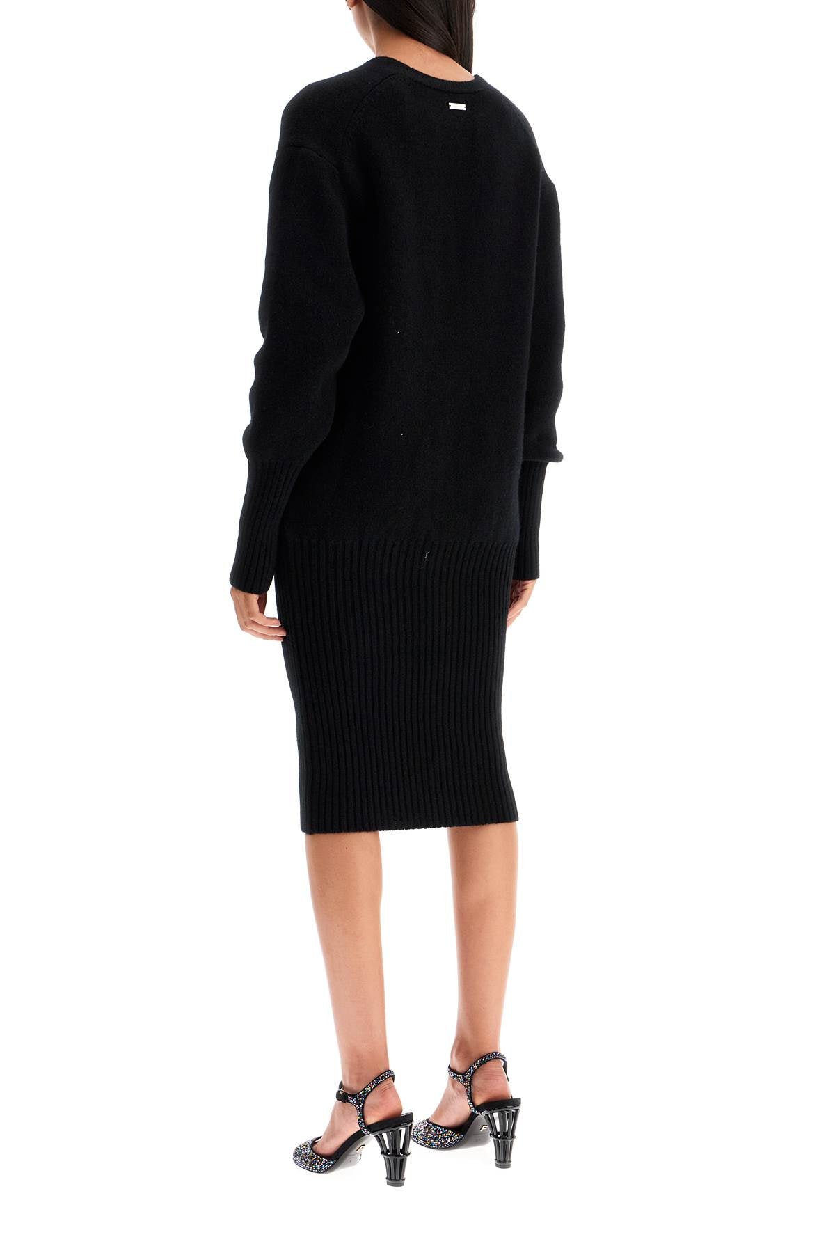 Ferragamo Knit Midi Dress In Seven