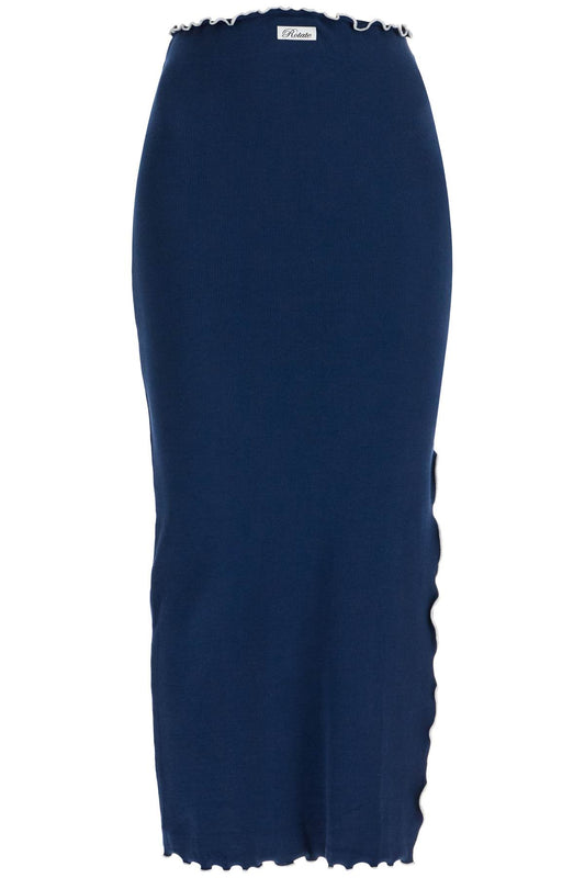 Rotate Midi Skirt With Contrasting Hemline