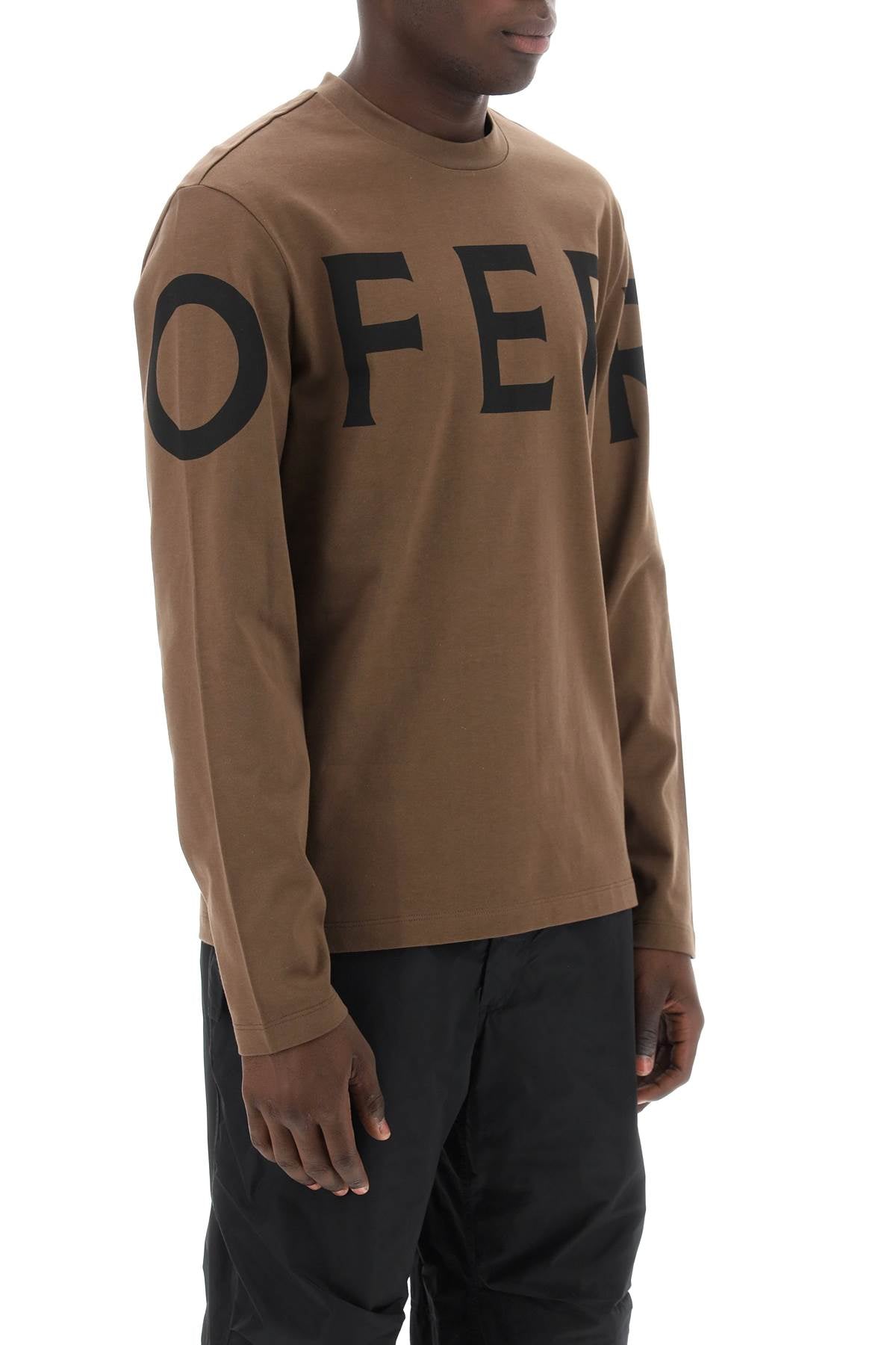 Ferragamo Long Sleeve T-Shirt With Oversized Logo