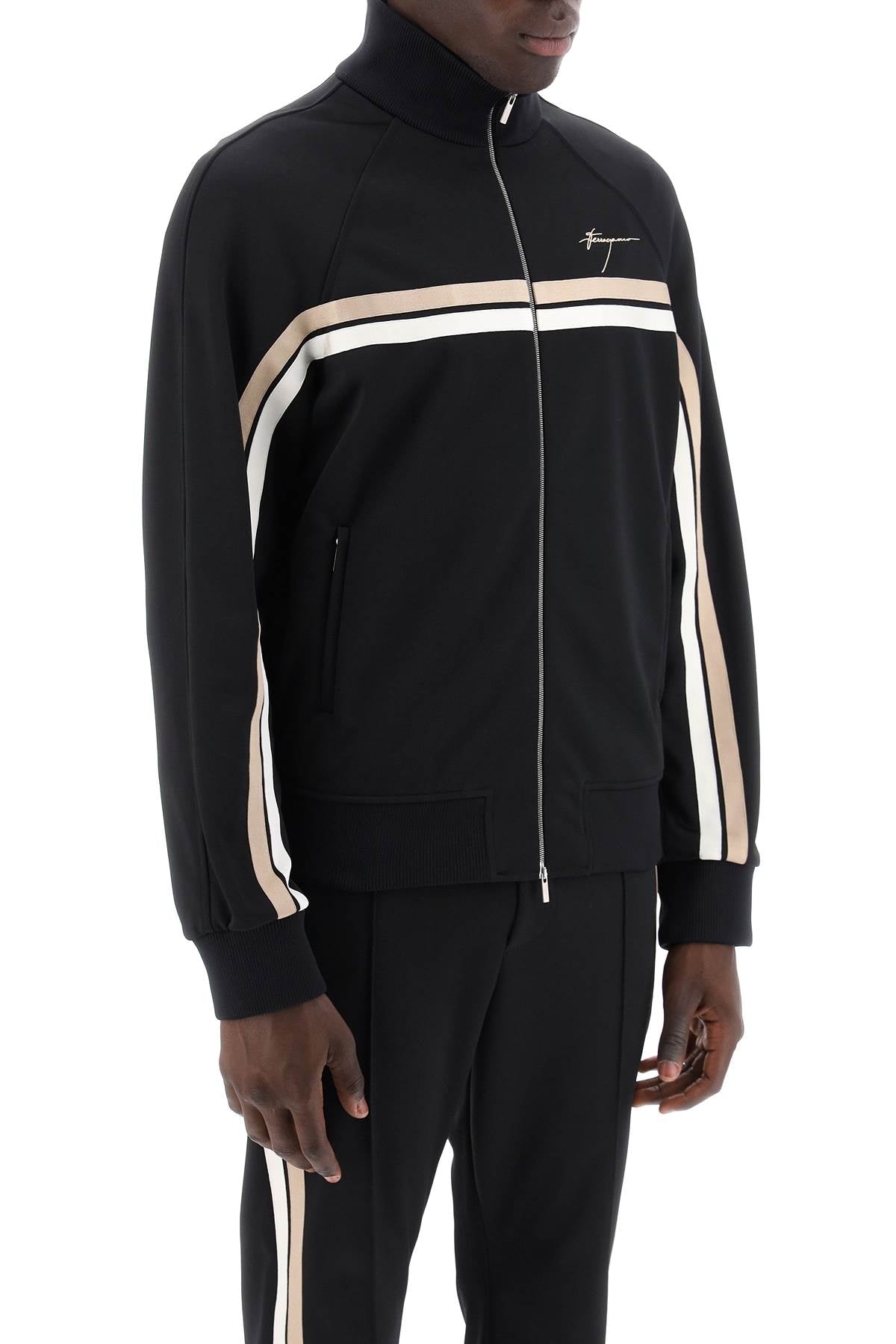 Ferragamo Track Sweatshirt With Two-Tone